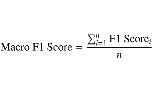 宏观平均F1分数公式