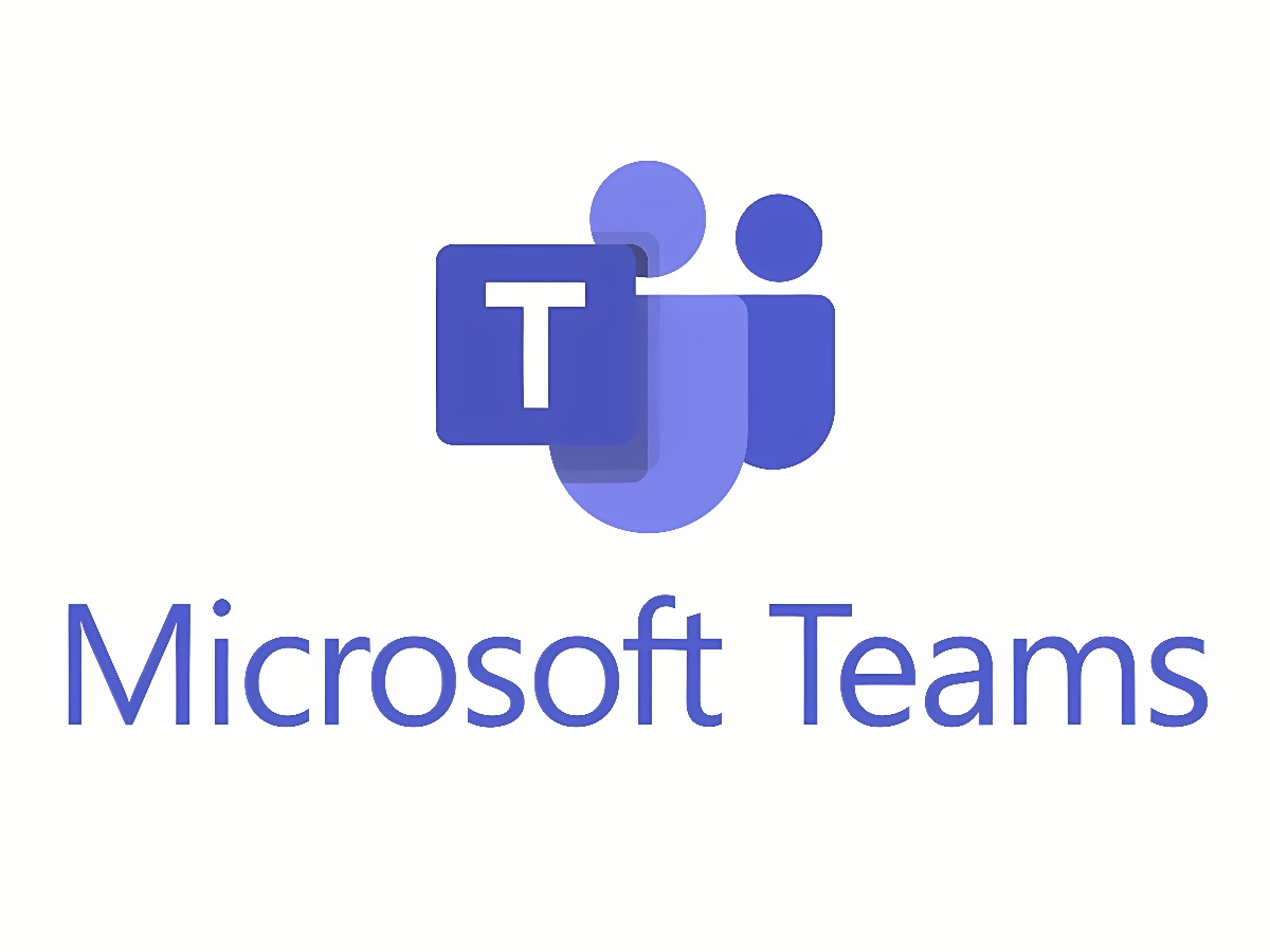这是微软团队协作平台“Microsoft Teams”的标志，图中展示了紫色的T字母和两个人形符号，下方是“Microsoft Teams”字样。