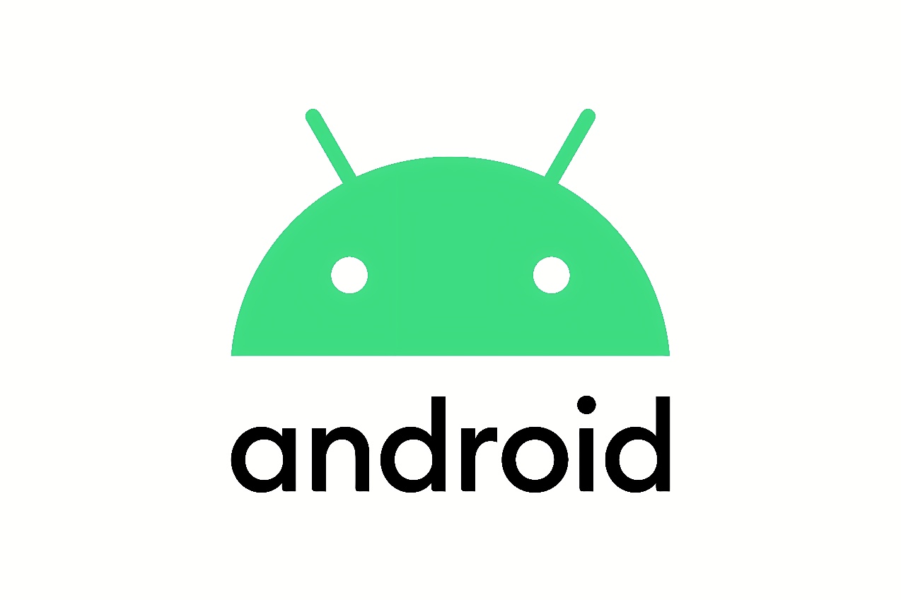 这是Android操作系统的标志，一个绿色的机器人头部图案，上方有两个类似天线的装饰，下方是“android”字样。