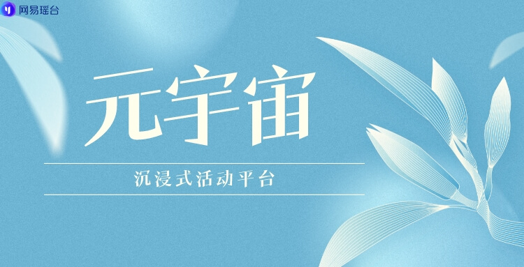 这是一张图像，背景为淡蓝色，中间有“元宇宙”三个大字，下方是“触摸未知的边界”字样，旁边有几片抽象的白色植物图案。