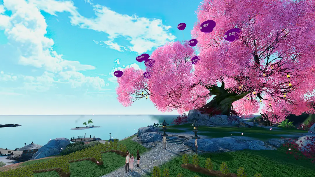 佳沃蓝莓许愿树下，玩家纷纷许下自己的愿望
