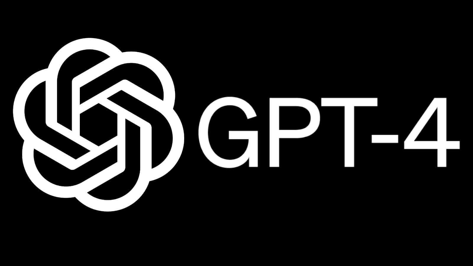 这是一张图像，展示了“GPT-4”四个字母，旁边是一个由连续线条组成的复杂结构的图标。