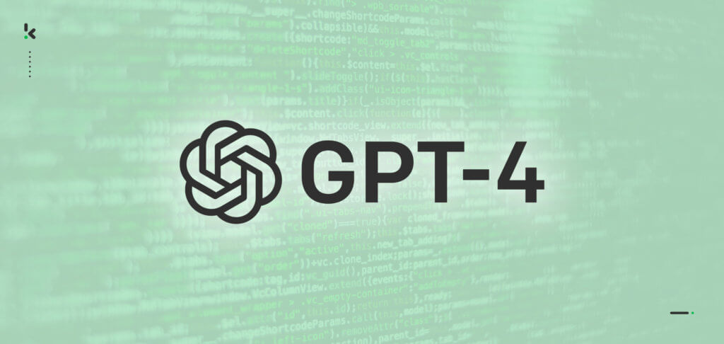图片展示了“GPT-4”字样，背景是绿色调的电脑代码屏幕，暗示这是与人工智能技术相关的主题。