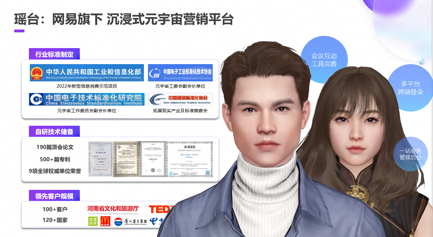 图片展示了两个虚拟人物形象，男性和女性，背景为中文文字和各种证书图案，可能与教育或专业资格有关。