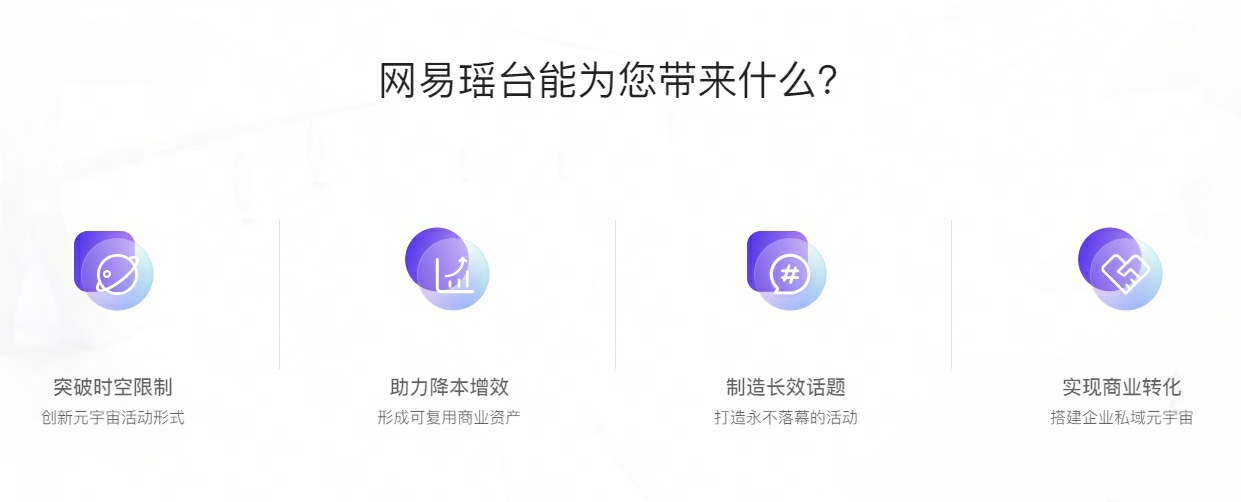 图片展示了四个图标，分别代表音频管理、办公自动化、信息收集和实时共享等功能或服务，背景为浅色调，整体风格简洁现代。